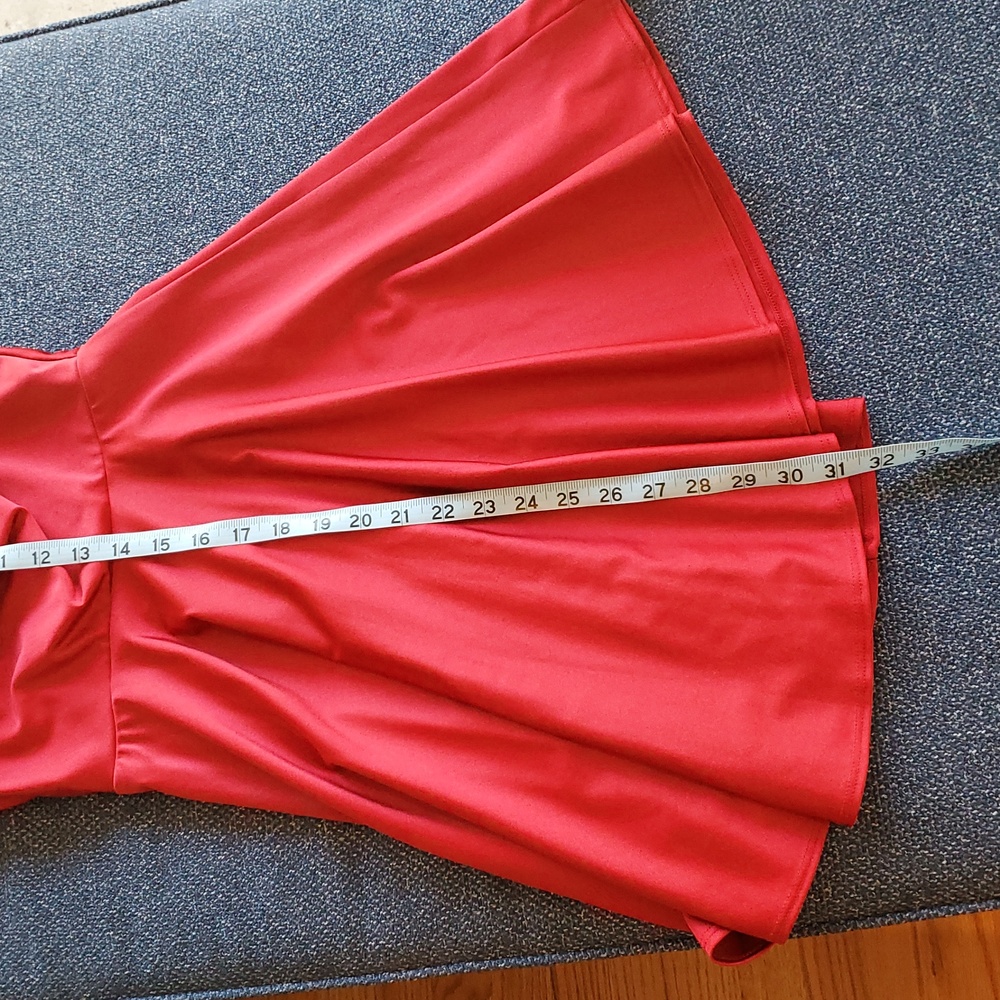 City Studios Juniors' Draped-Top Skater Dress, Size 1, Scarlet - Picture 9 of 10